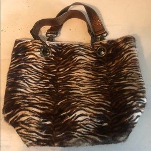 Calf hair tote
